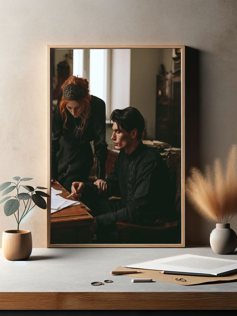 Gothic Study Portrait Poster. — room view 2