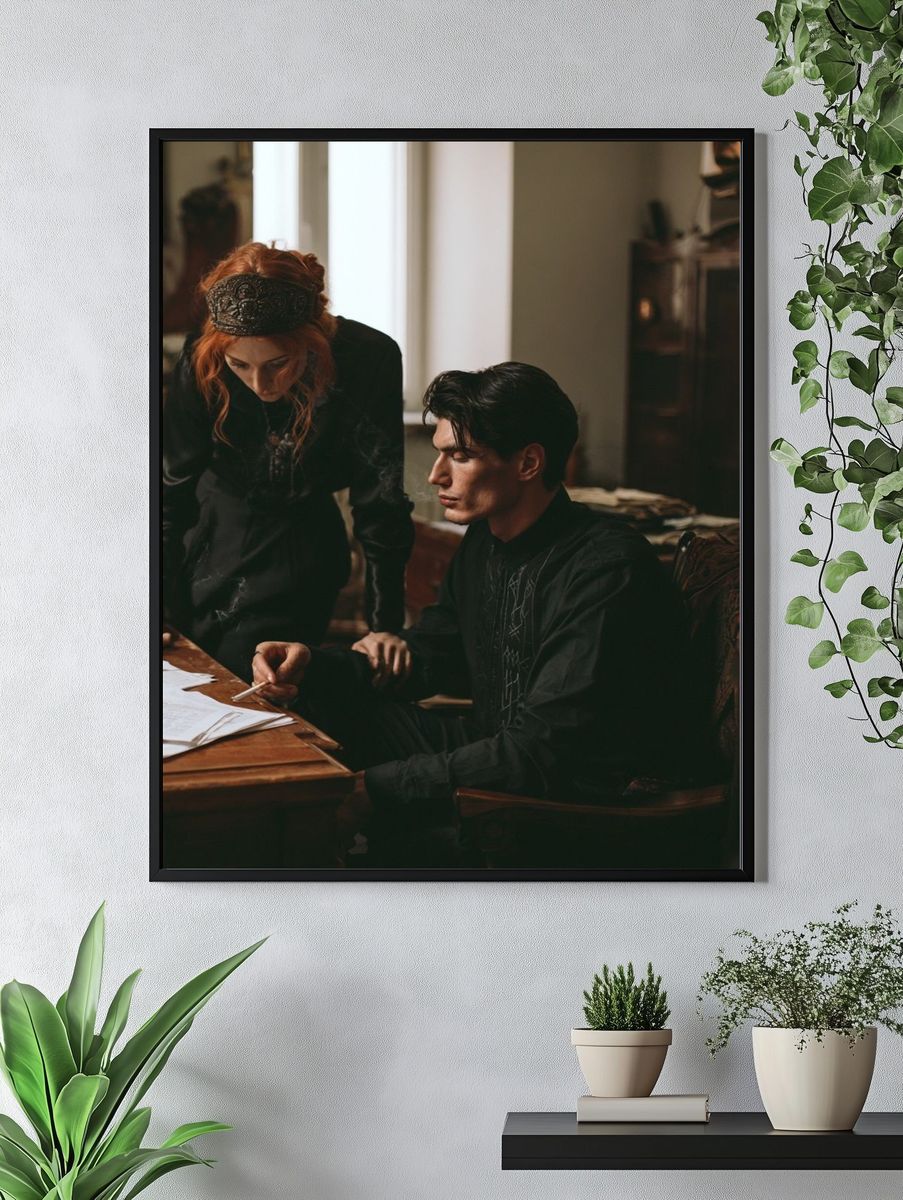 Gothic Study Portrait Poster. — room view 4
