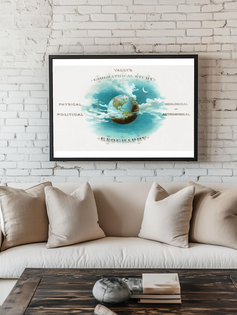 Geographical Study — Vintage Print room preview