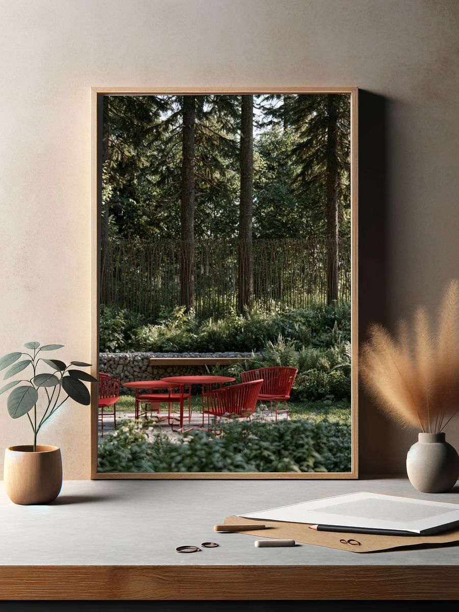 Garden Terrace Photography Poster. — room view 2