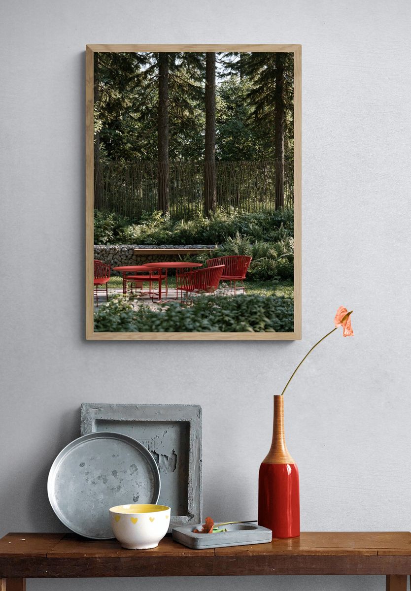 Garden Terrace Photography Poster. — room view 3