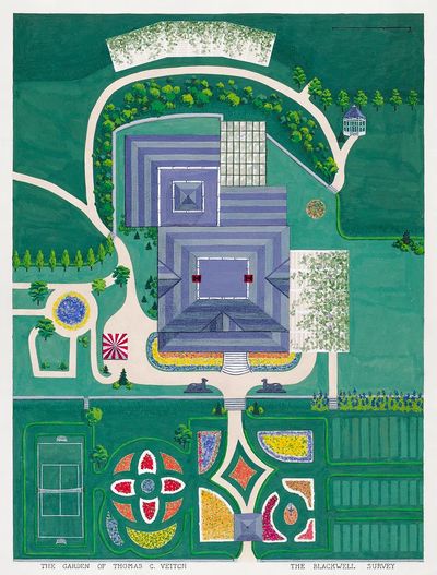 The Garden of Thomas C. Veitch — Vintage Print. poster print
