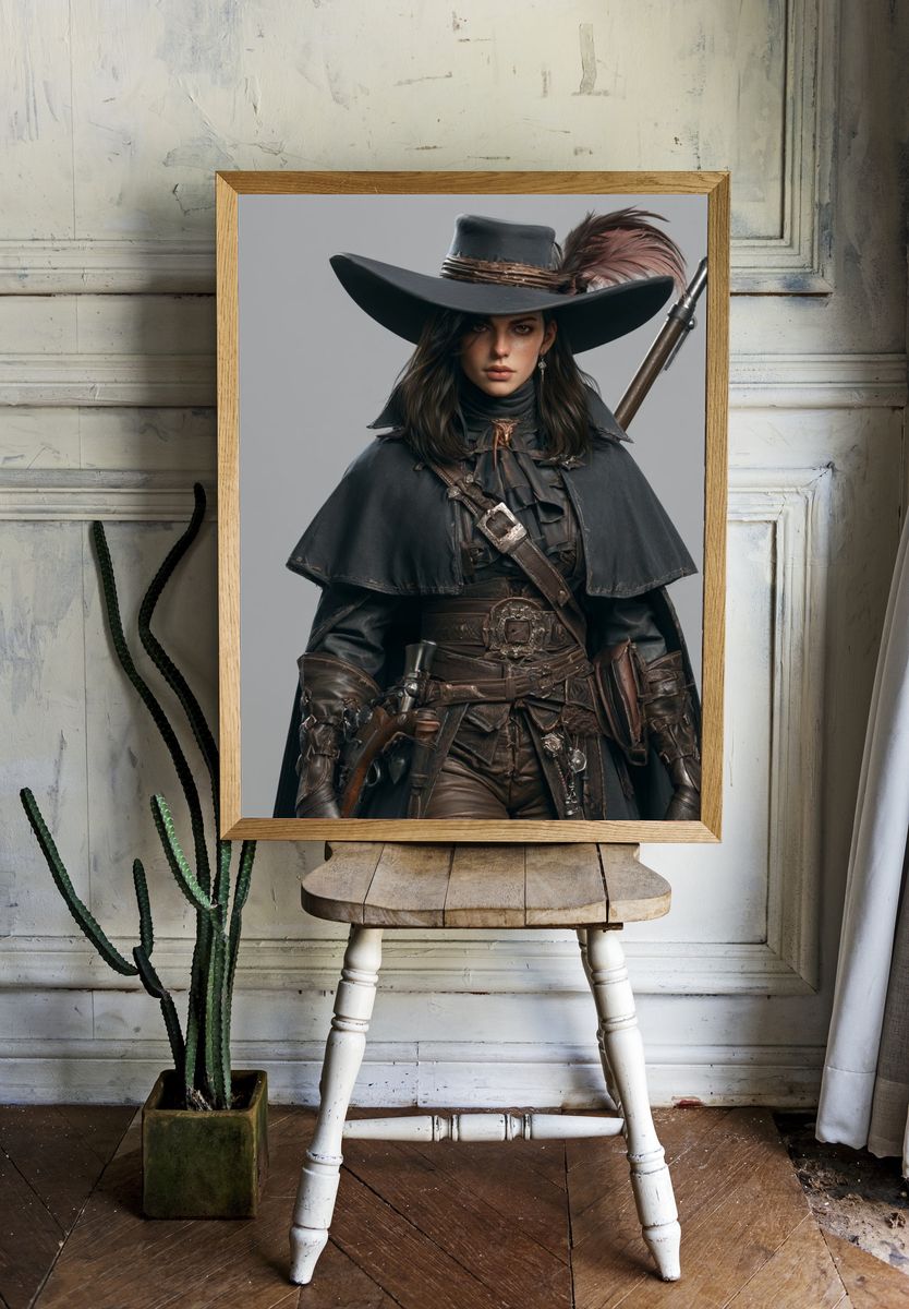 Gunslinger Portrait Photography Poster. room preview