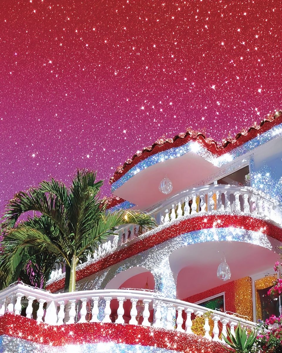 Glittering Villa — Contemporary Print. poster — fine-art art
