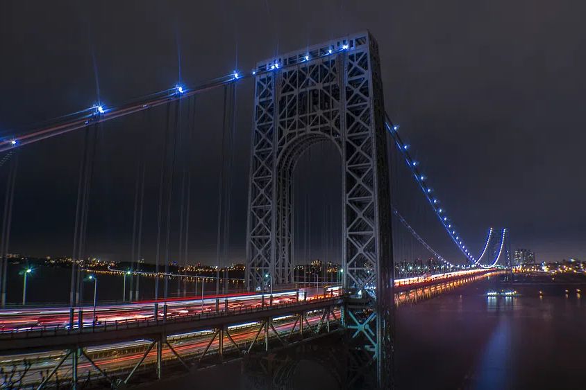 George Washington Bridge — Night Photography Print. poster — photography art