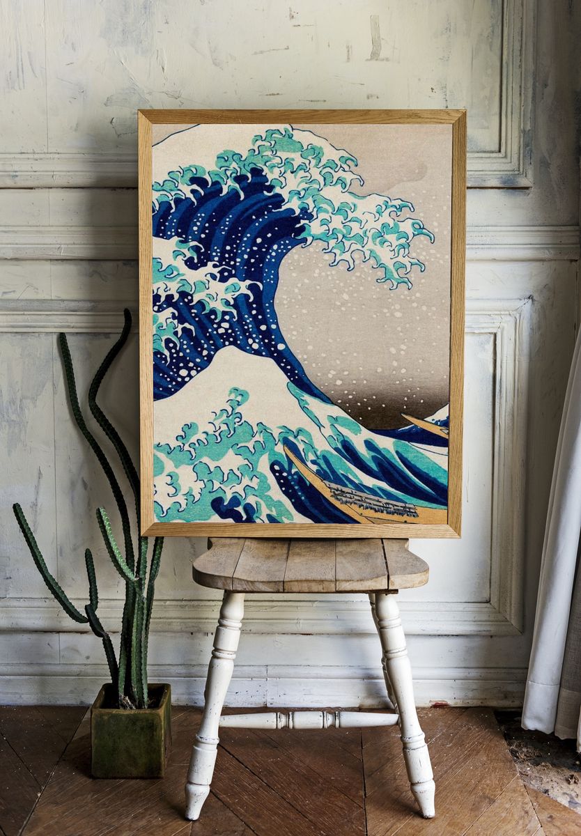 The Great Wave off Kanagawa — Fine Art Print room preview