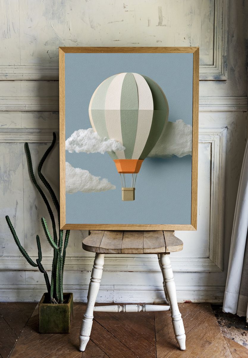 Hot Air Balloon Sky Poster. room preview