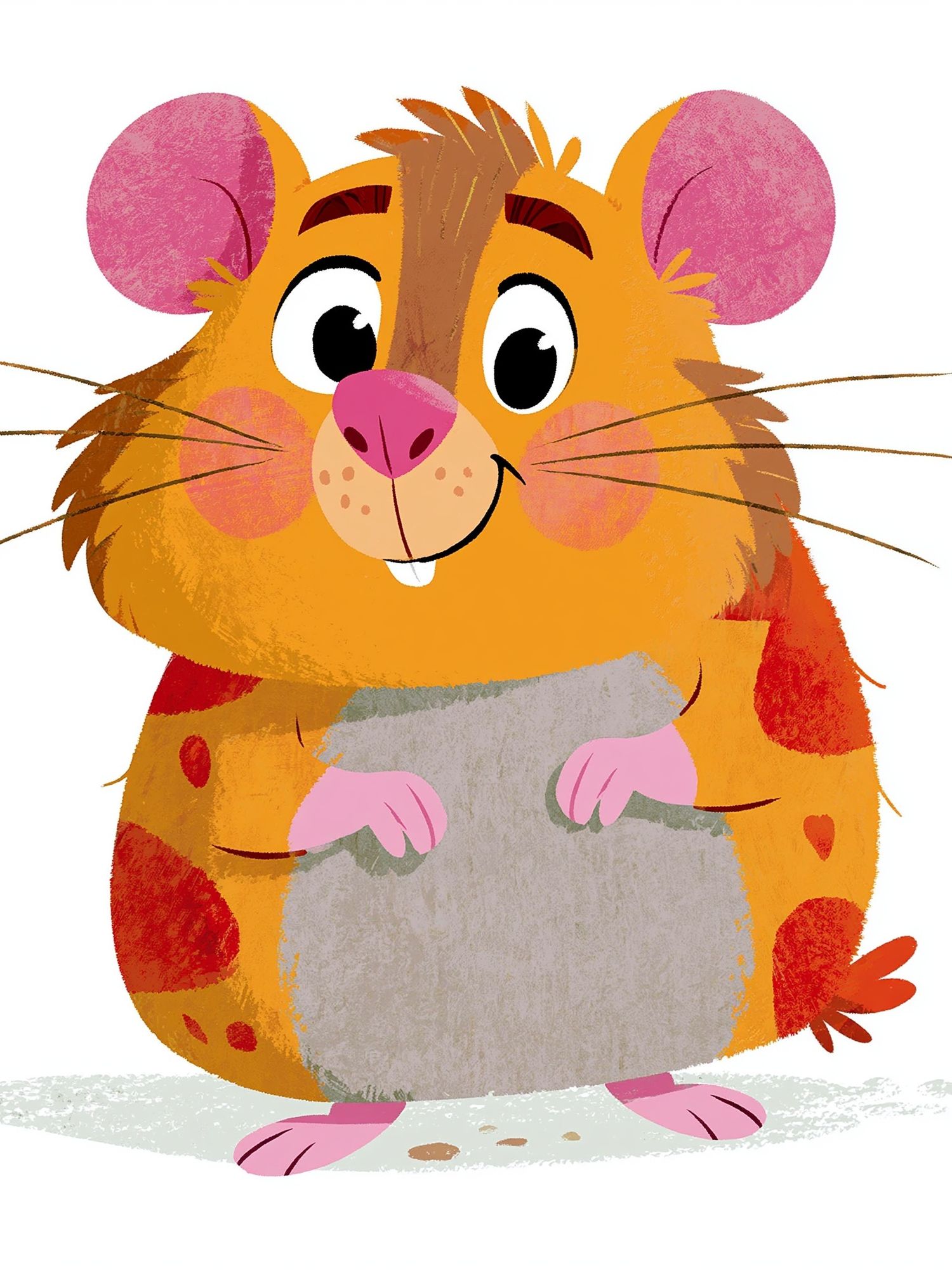 Cute Hamster Illustration Poster. poster detail