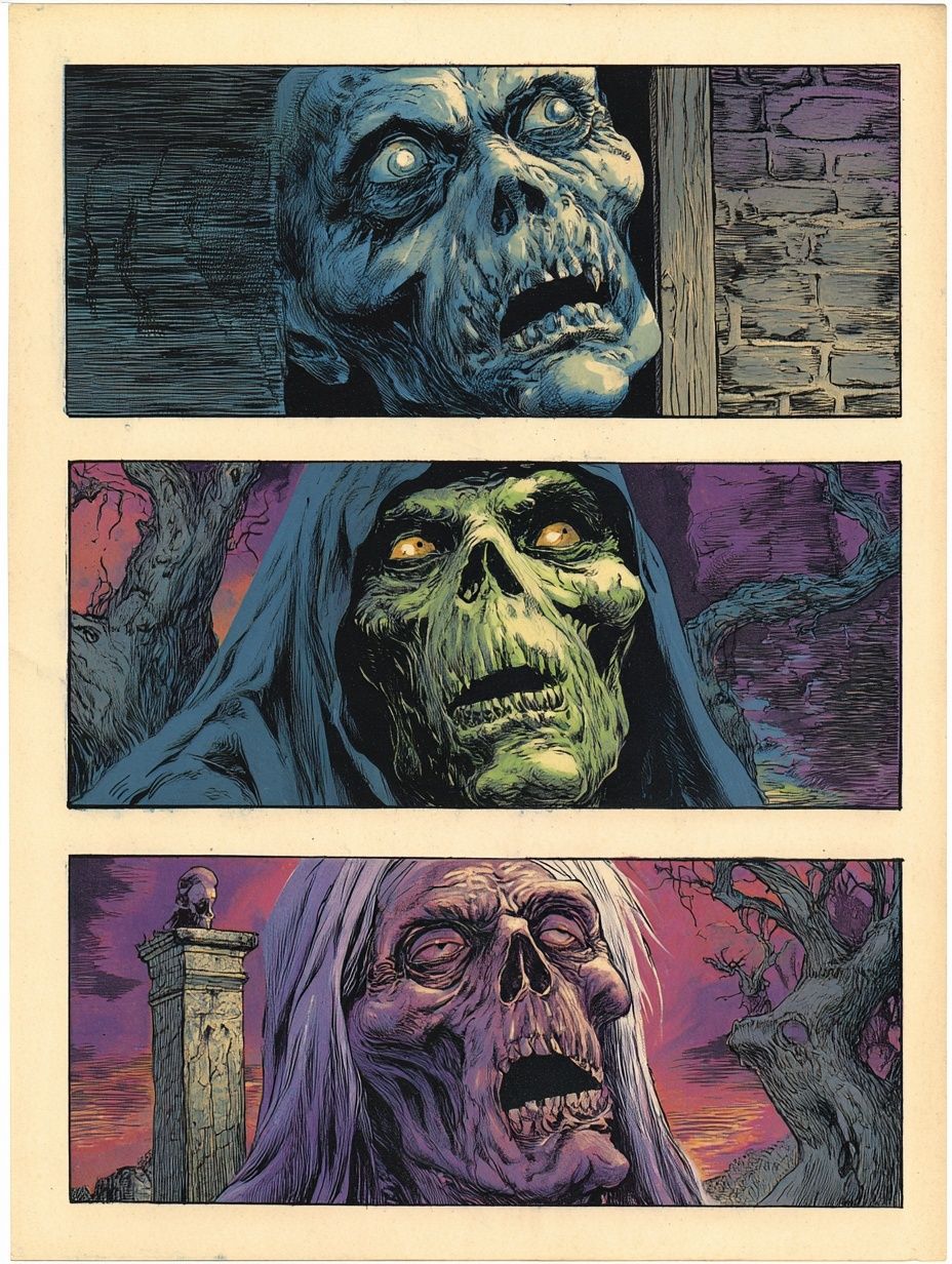 Creepy Skull Art — Horror Print. poster detail