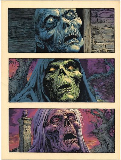 Creepy Skull Art — Horror Print. poster