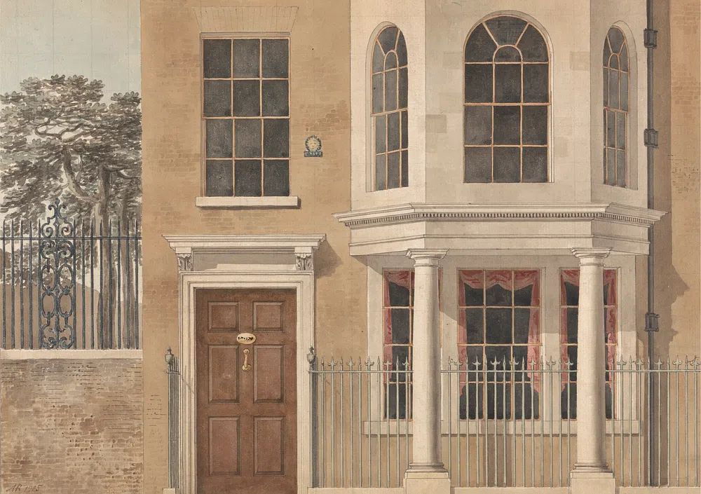 Historic Building — Vintage Print. poster detail