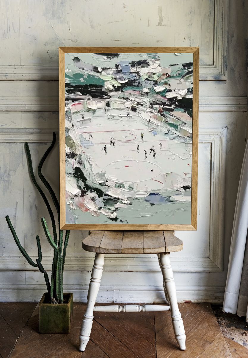 Ice Hockey Game — Fine Art Print. — room view 1