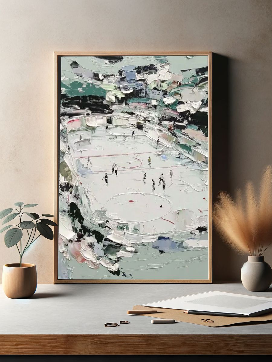 Ice Hockey Game — Fine Art Print. — room view 2