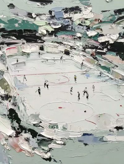Ice Hockey Game — Fine Art Print. poster print