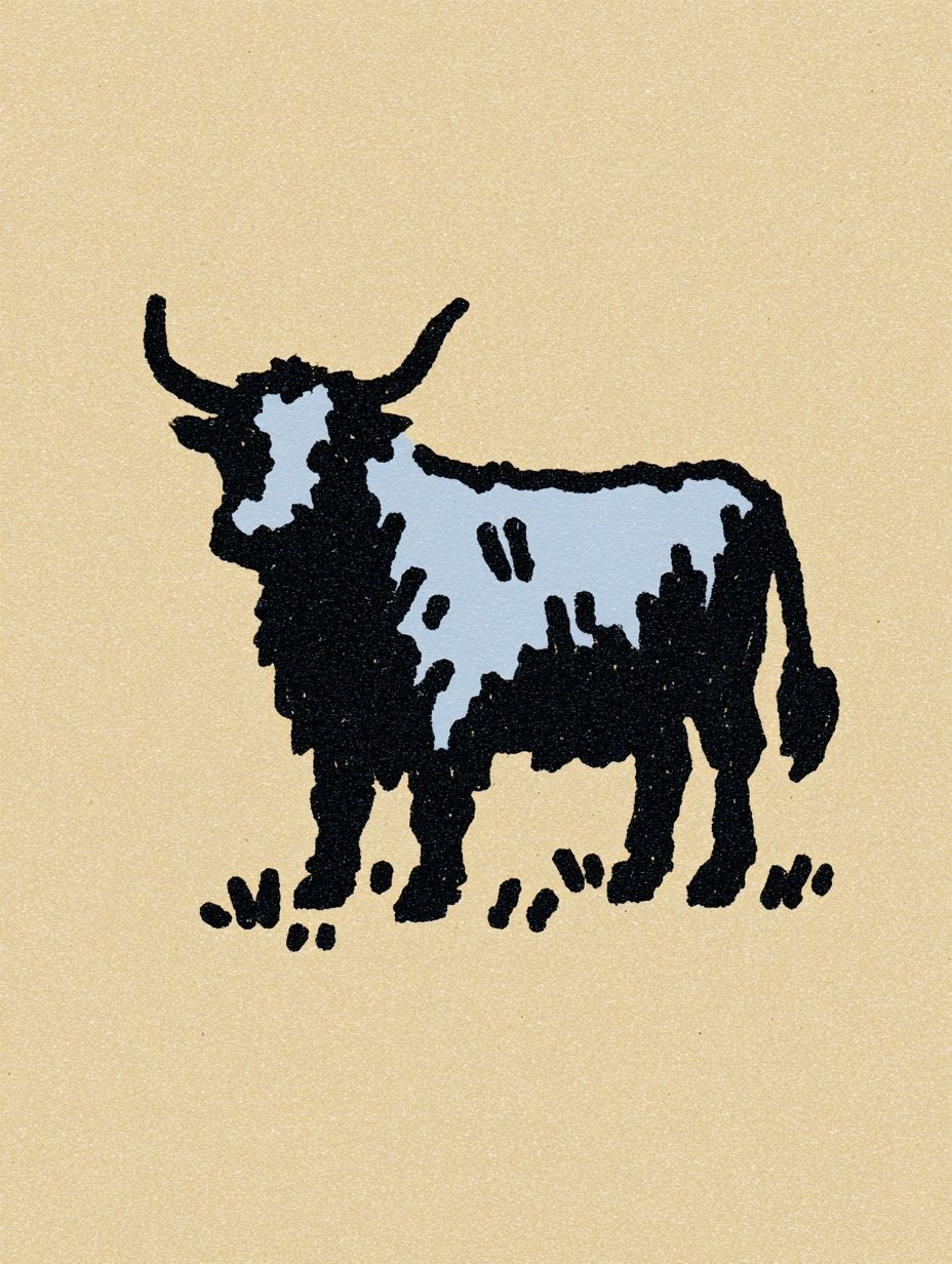 Highland Cow Illustration Poster. poster — animals art