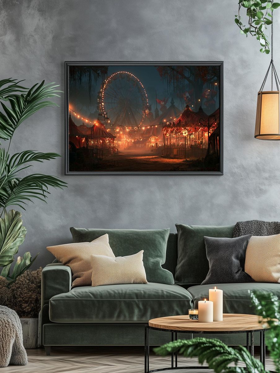 Haunted Carnival at Dusk Poster. — room view 4