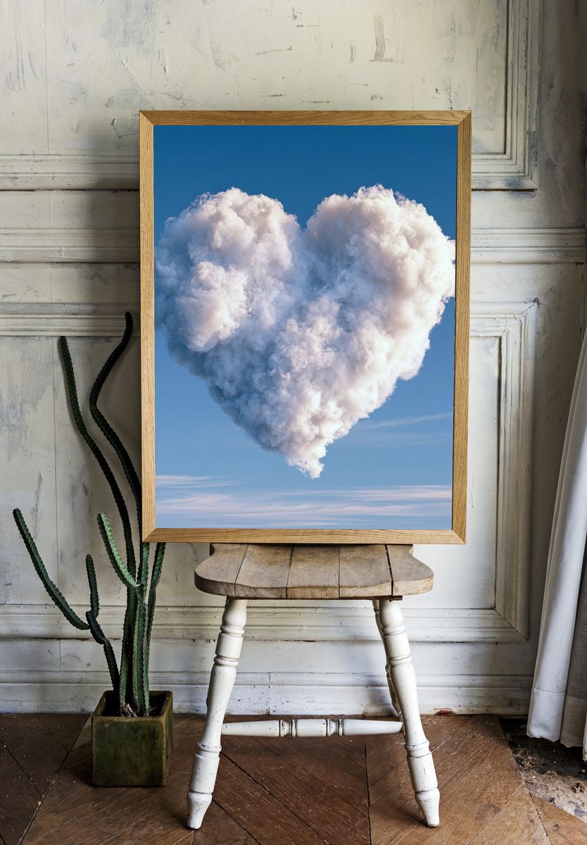Heart Cloud Photography Poster. — room view 1