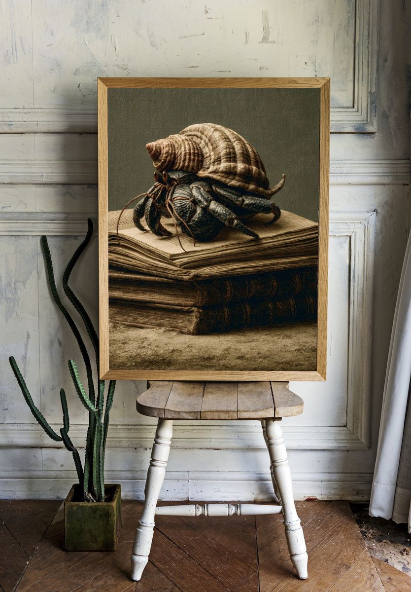 Hermit Crab Still Life Poster. — room view 1
