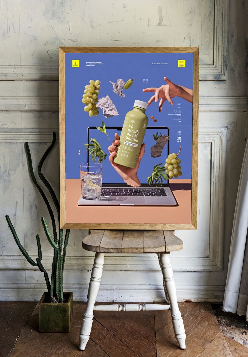Healthy Drink Concept — Modern Print. — room view 1