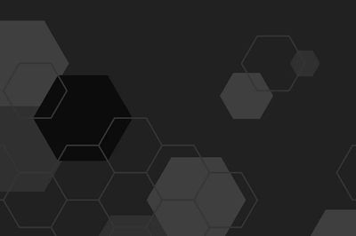 Black gray hexagon geometric pattern. poster print