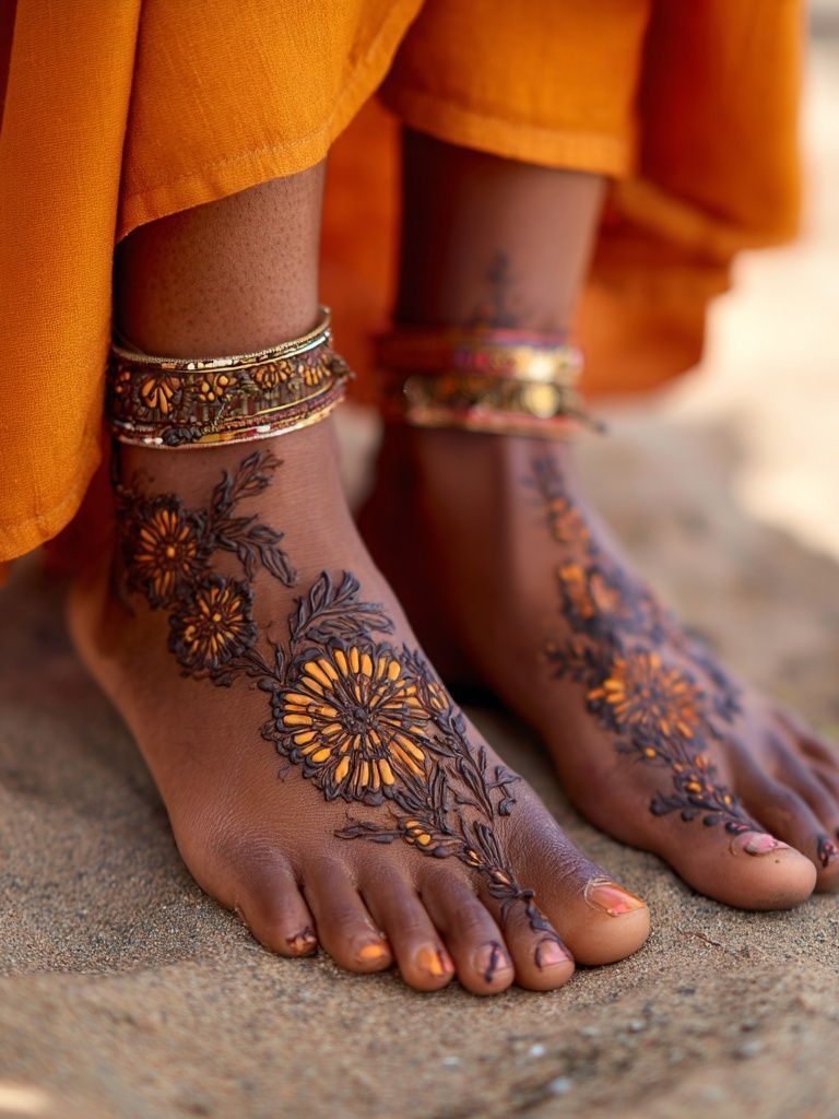 Henna Feet Art — Photography Print. poster detail