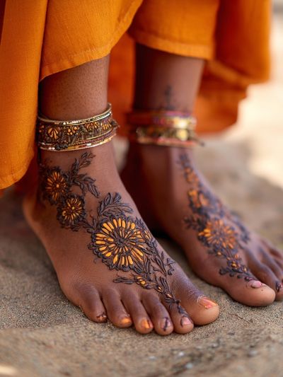 Henna Feet Art — Photography Print. poster print