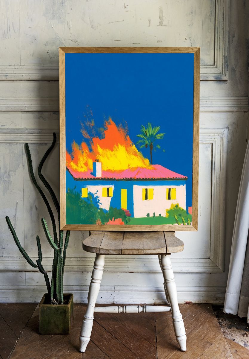 House on Fire — Contemporary Print room preview
