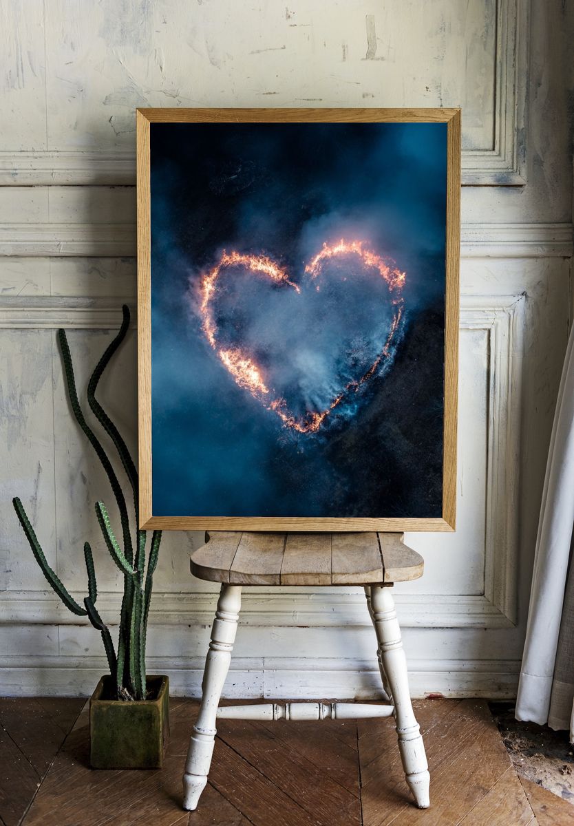 Heart of Fire — Fine Art Print room preview