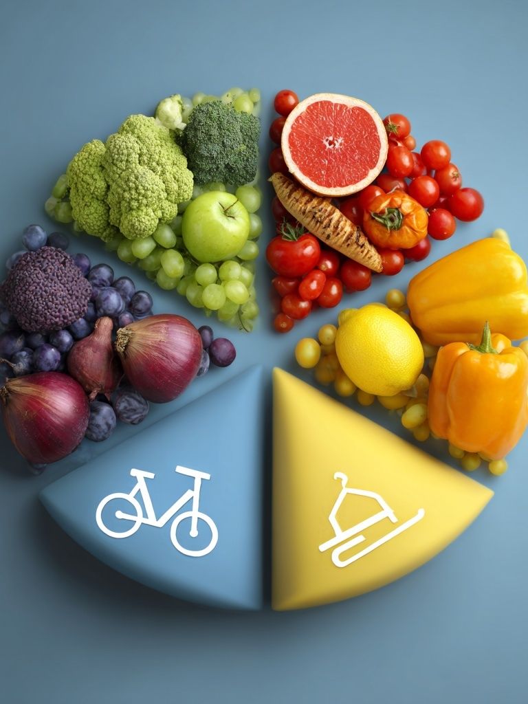 Healthy Food Wheel Illustration Poster. poster detail