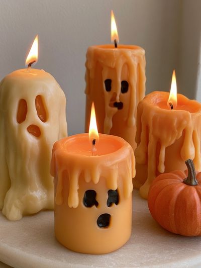 Halloween Ghost Candles Poster.
