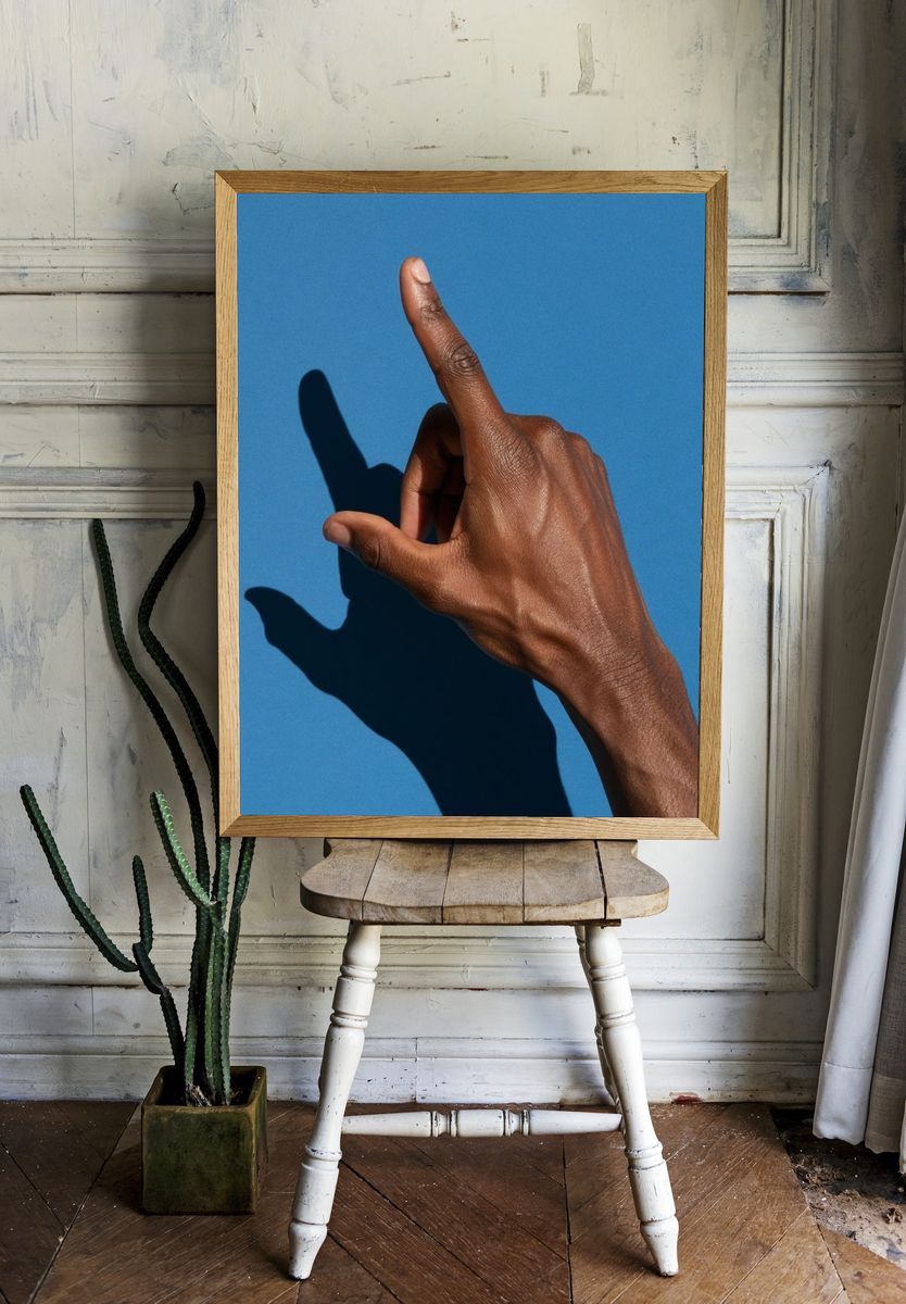 Hand Gesture Photography Poster. — room view 1