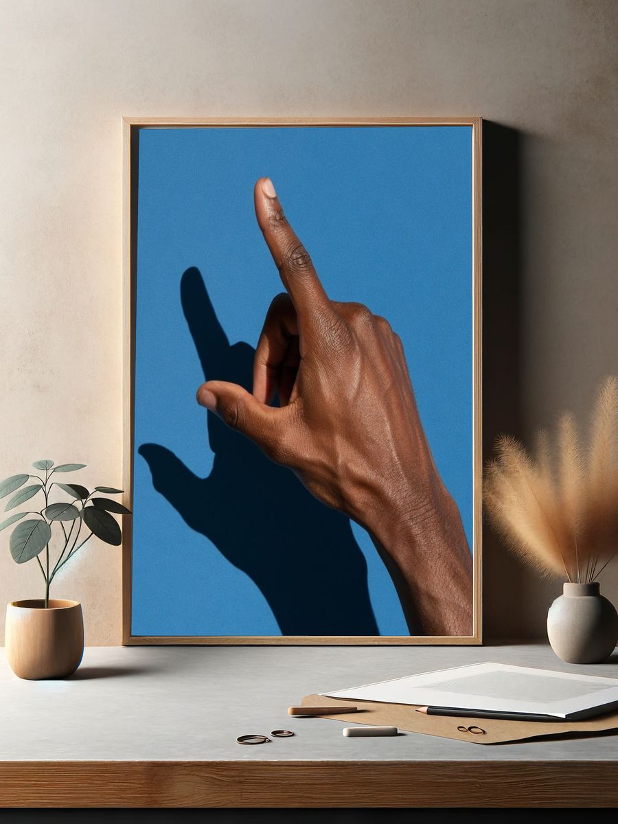 Hand Gesture Photography Poster. — room view 2