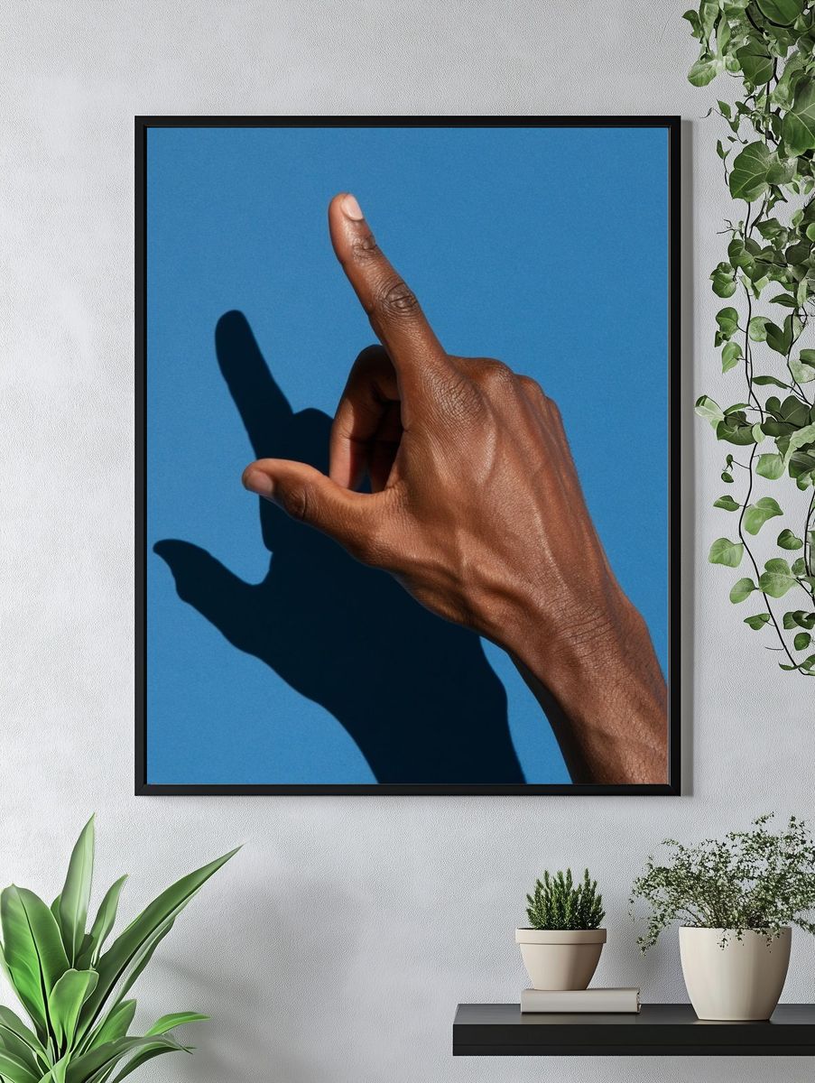 Hand Gesture Photography Poster. — room view 4