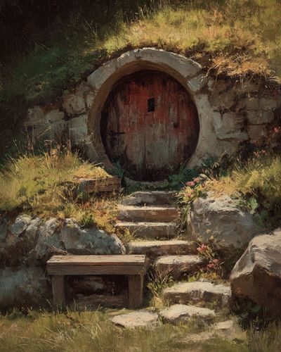 Hobbit Hole Entrance — Fine Art Print. poster print
