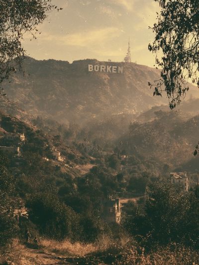 Hollywood Hills Sunset Photography Poster. poster
