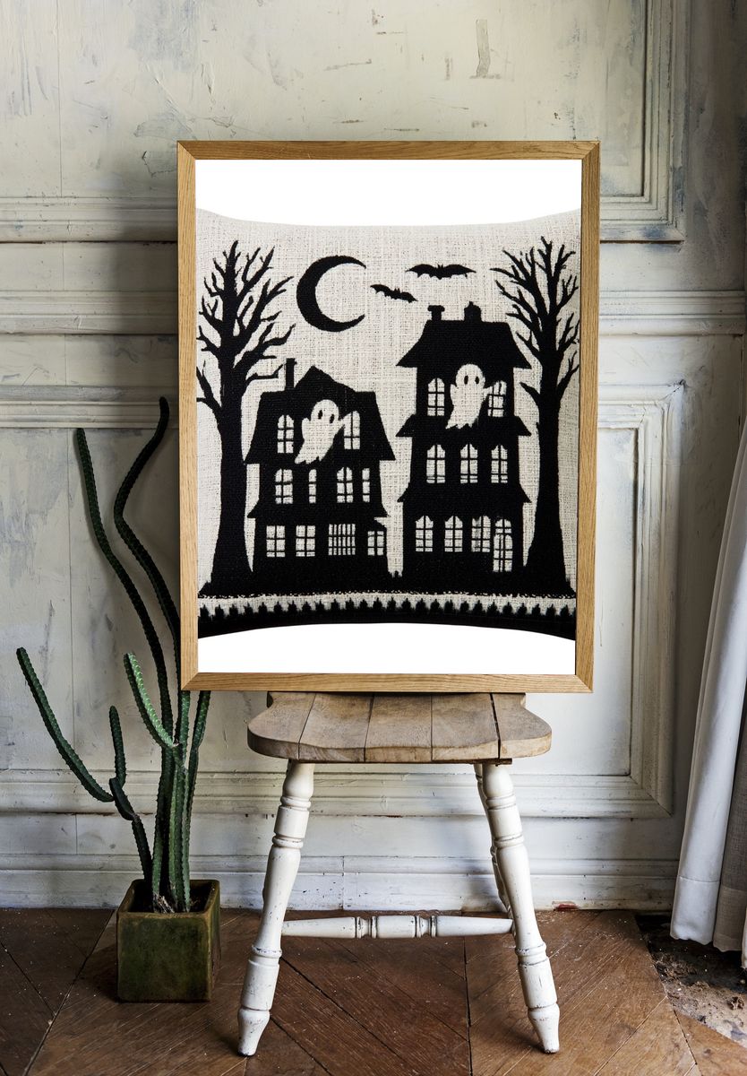 Haunted House Halloween Poster. room preview