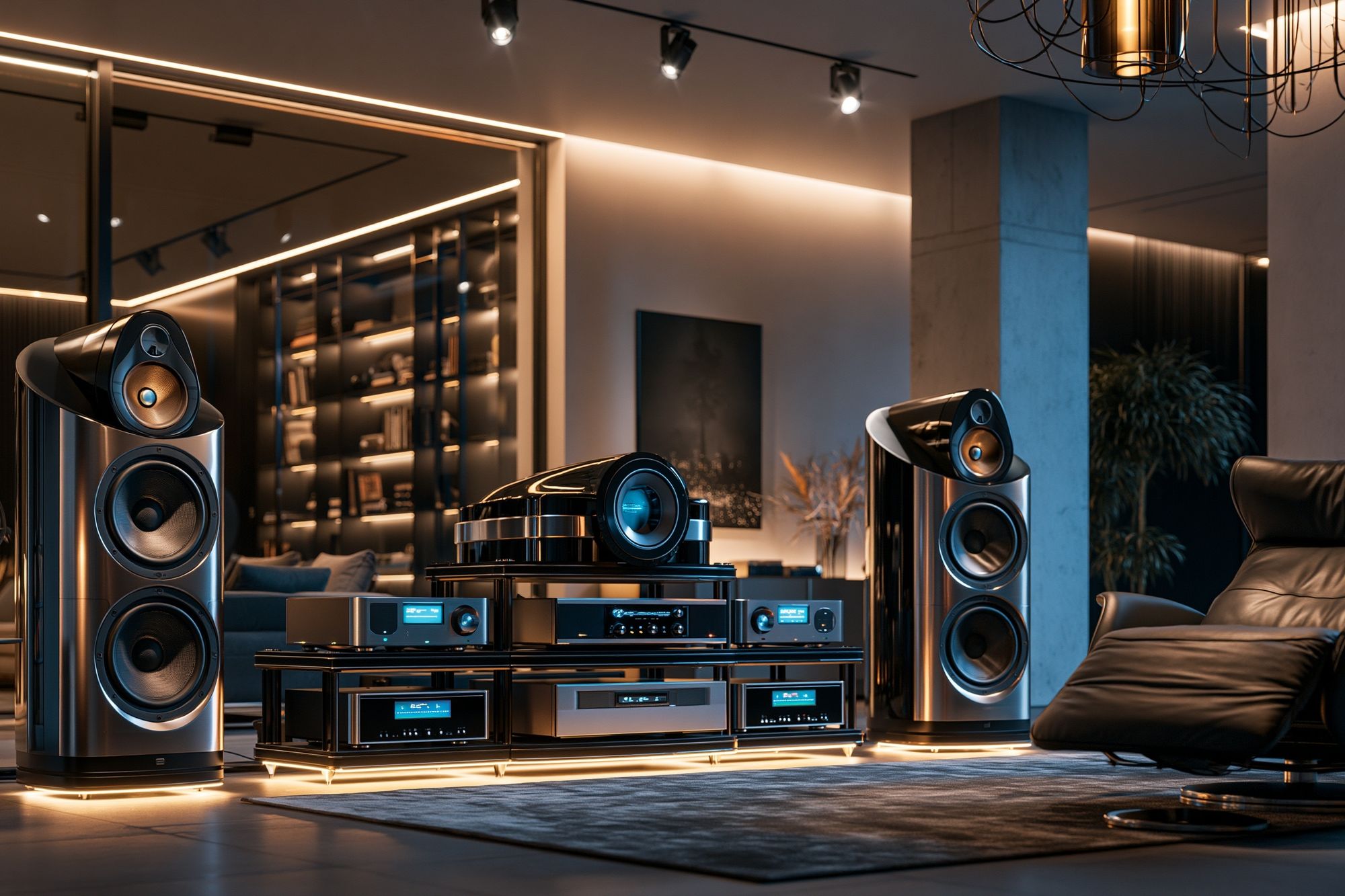 Luxury Hi-Fi Listening Room Photography Poster. poster detail