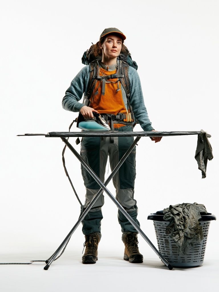 Female Hiker Portrait Poster. poster detail