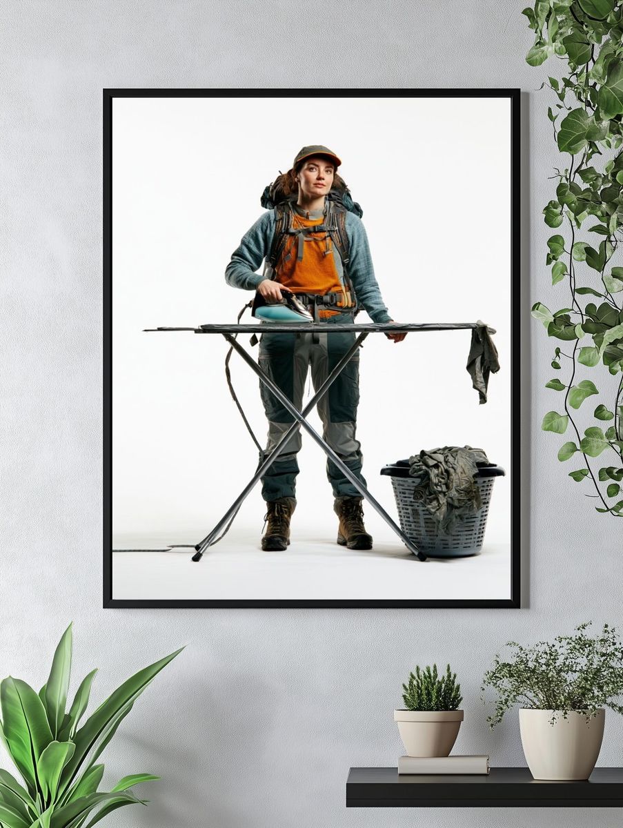Female Hiker Portrait Poster. — room view 4