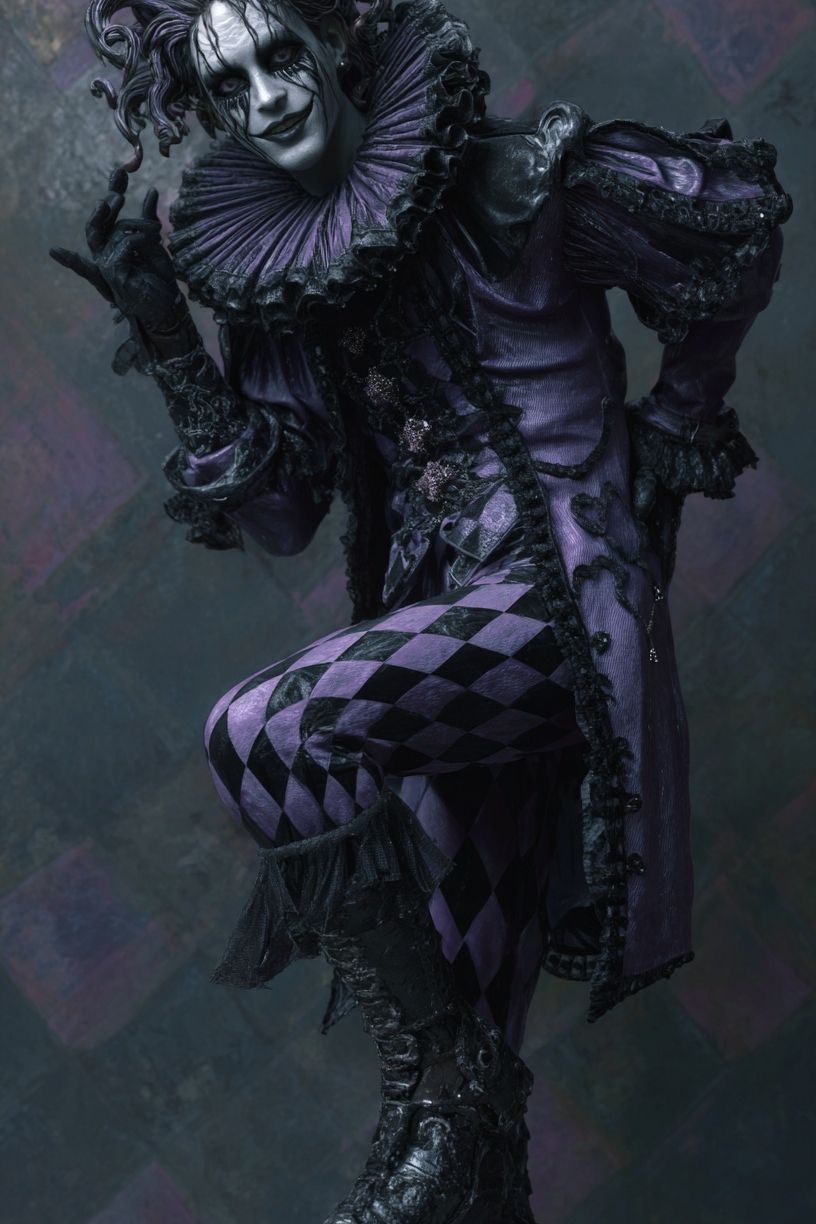 Harlequin Jester — Fine Art Print. poster — fine-art art