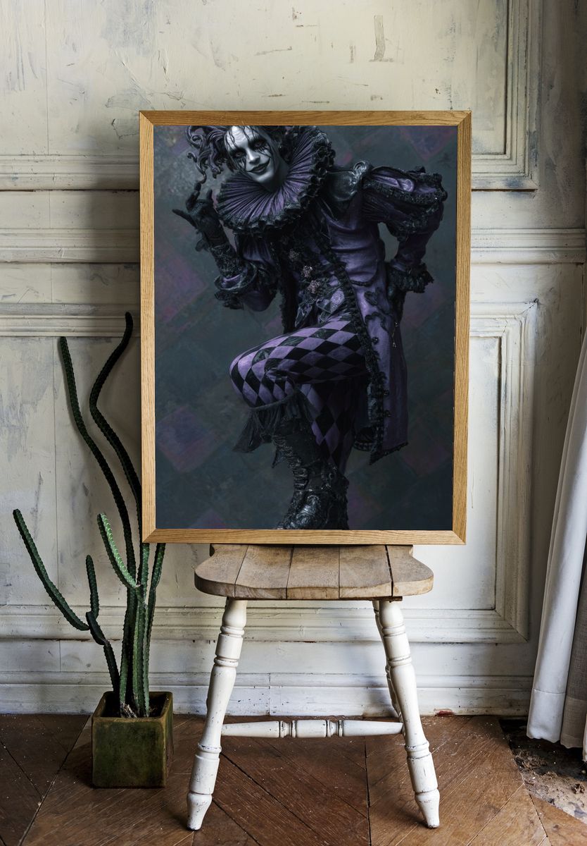 Harlequin Jester — Fine Art Print room preview