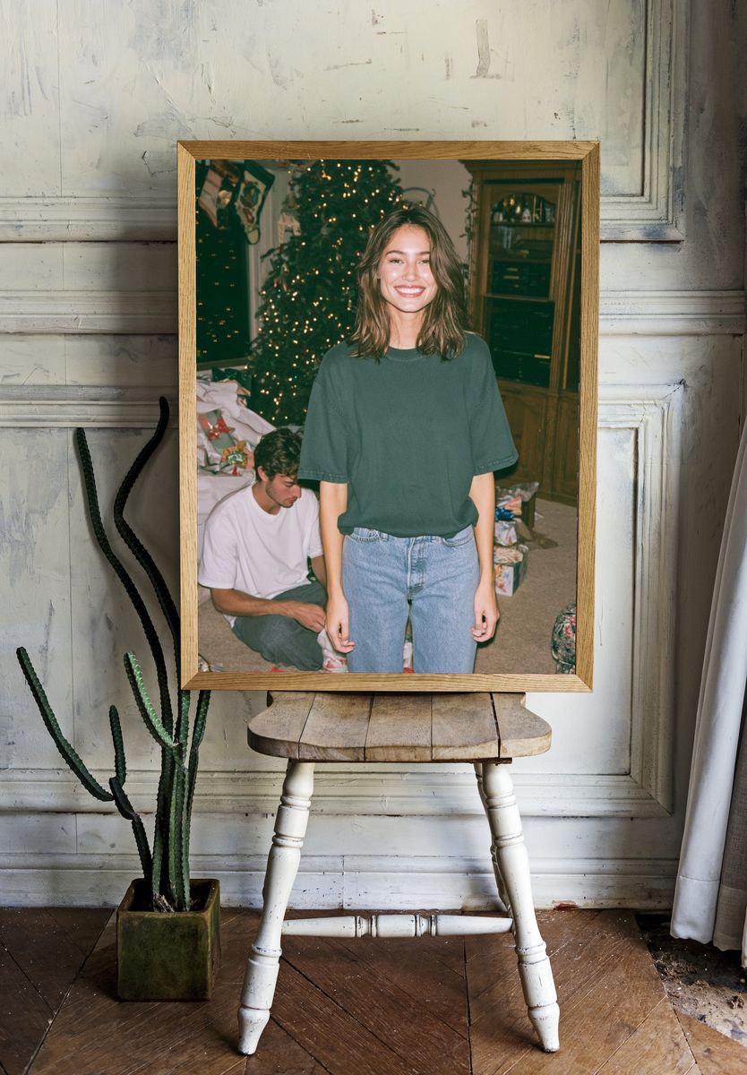 Holiday Living Room Portrait Print. — room view 1