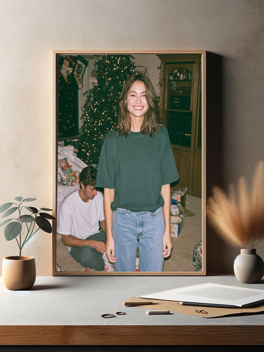 Holiday Living Room Portrait Print. — room view 2