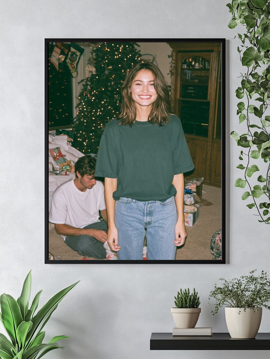 Holiday Living Room Portrait Print. — room view 4