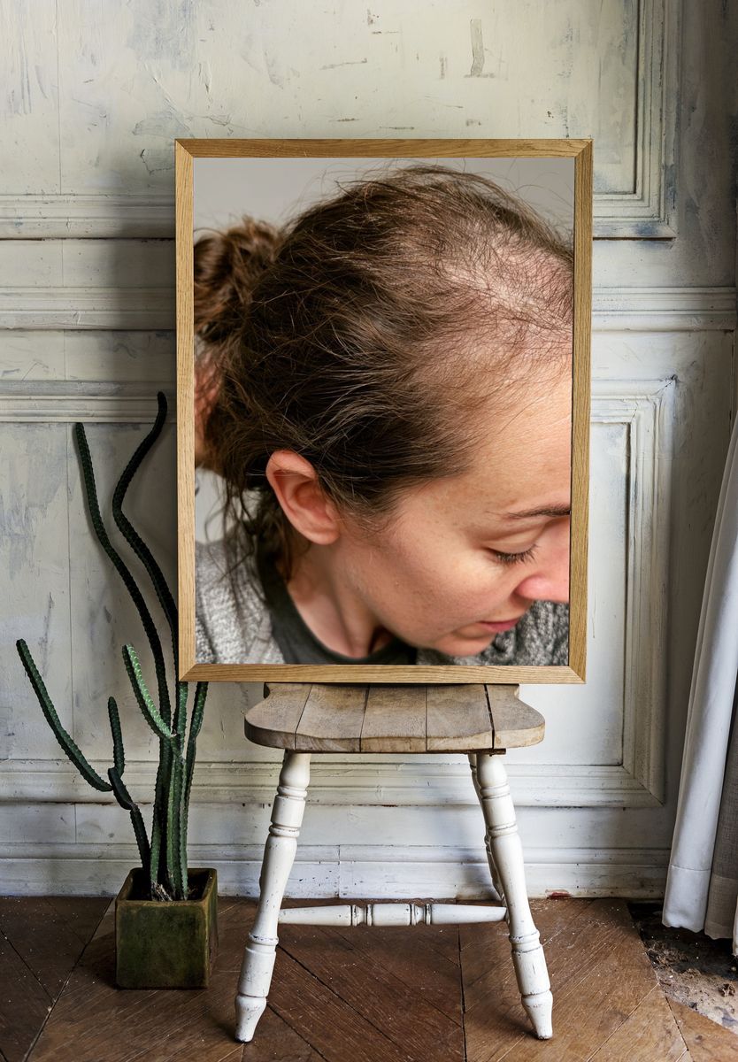Hair Loss Portrait Photography Poster. — room view 1