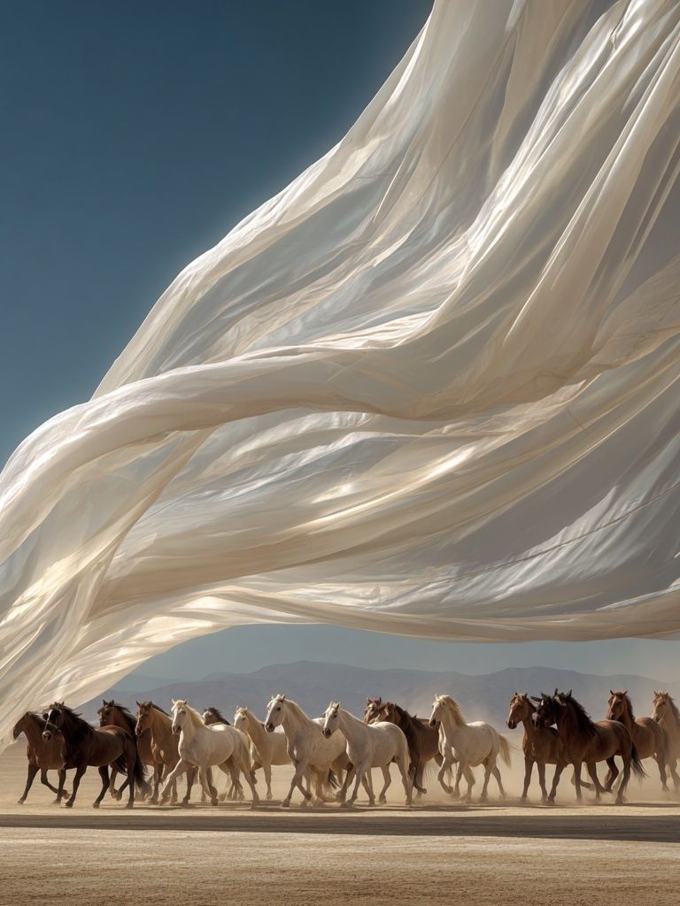 Horses in Motion — Fine Art Print. poster detail