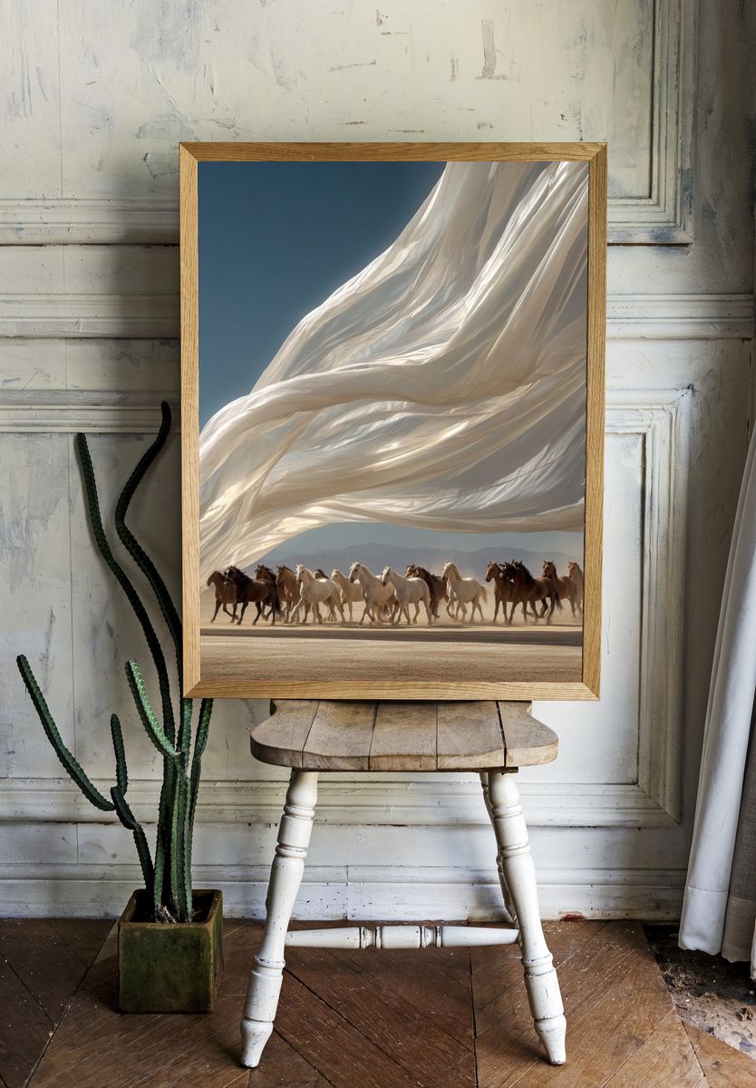 Horses in Motion — Fine Art Print room preview