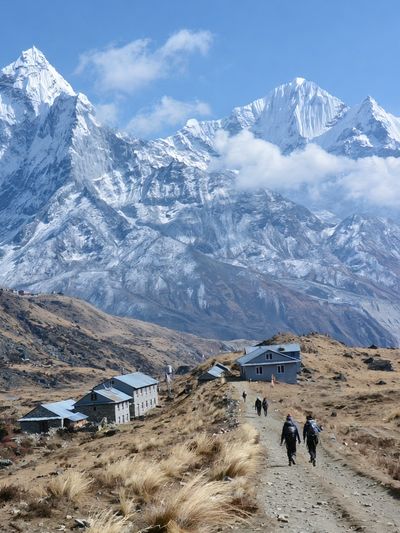 Snowy Himalayan Peaks Photography Poster.