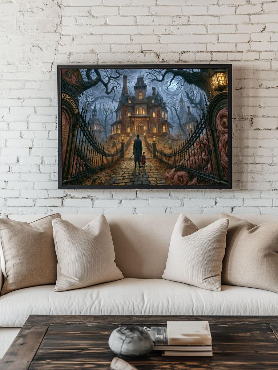 Haunted Victorian Manor Print. — room view 1