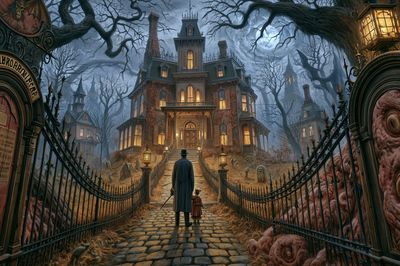 Haunted Victorian Manor Print.